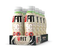 UFIT High 50g Protein Shake - White Chocolate Flavour - No Added Sugar - Low in Fat - Ready to Drink - Pack of 8 x 500ml (Packaging May Vary)