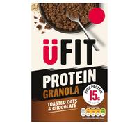 UFIT Protein Granola Toasted Oats & Chocolate Cereal 375g - High Protein Breakfast - Healthy Wholegrain Cereal - Quick & Nutritious Start