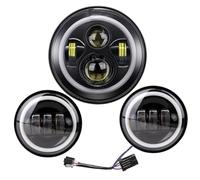 UFITIDU Motorcycle Headlight 7 Inch Motor LED Headlight With 4.5 Inch Fog Lamps Motorcycle Light For For Electra For Glide For Softail For Fat For Boy For Touring(7inch and 4.5inch B 1)