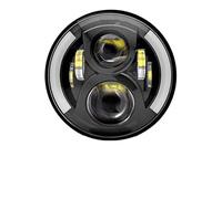 UFITIDU Motorcycle Headlight 7 Inch Motorcycle Headlight LED Lights Halo DRL Lamp For Royal For Enfield For Himalayan 400 411 650 350(Yellow DRL 1)