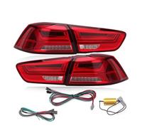 UFITIDU Rear Lights For Mitsubishi For Lancer 10 For EVO X 2005-2017 Tail Lights Rear Lamp Dynamic LED Turn Signal Reverse Brake Light Rear Fog Light(4PCS A)