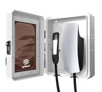 Ufixed Compact Outdoor EV Charger Enclosure Wall Box with Lock for Tesla Wall Charger and ChargePoint | Weatherproof, Visible, Easy to Install, White