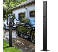 Ufixed Home EV Charger 7kW Type 2 Post - Outdoor Black Stand for Tesla Wall Charger, Rust-Resistant, Easy to Install, Stable Mount for Electric Vehicle Chargers