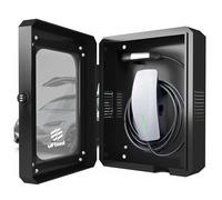 Ufixed Outdoor EV Charger Enclosure Wall Box with Lock for Tesla Charger and Home EV Car Charger with Holder | Weatherproof Visible, Easy to Install, Black