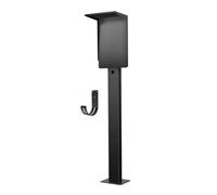 Ufixed Outdoor EV Charger Pedestal with Roof - Phantom Black, for Tesla Charger, Home EV Charger Stand Post Pole Outdoor | Heavy Duty, Easy to Install, Durable