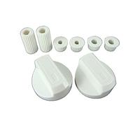 Ufixt 2 x Universal White Control Knobs and Adaptors compatible with Toasters