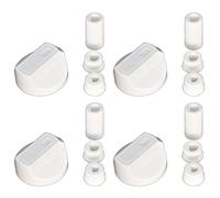 Ufixt 4X Universal Cooker Control Knob Kit White Compatible With New World Gas Electric Oven Hob