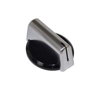 Ufixt Baumatic Compatible Replacement Black Silver Oven Cooker Hob Control Knob Fits Baumatic AS26SS, AS26SS-FR, AS9.1AL, B26SS, B40, B41, B72BL, B72TCBL, B72TCBL-FR, B77BL, B77TCBL, B77TCBL-FR,