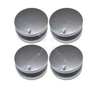 Ufixt Cooker Control Knobs Silver Black Pack of 4 Compatible with Lamona