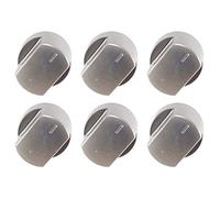 Ufixt Cooker Oven Control Knobs Silver Pack of 6 Compatible with Stoves