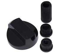 Ufixt Fits Hotpoint, Howdens, Hygena, Indesit, Lamona and LG Universal Cooker/Oven/Grill Control Knob And Adaptors Black
