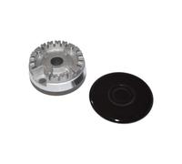 Ufixt Gas Hob Burner Base and Cap Set 55mm Small Auxiliary Compatible with Universal Cookers Replacement Spare Part Flame Spreader