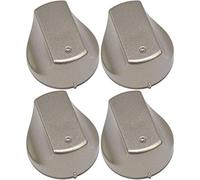 Ufixt Hot-Ari ix Control Knob Switch Silver Pack of 4 Compatible with Hotpoint Ariston Indesit KSO53CXS KSO89CX KSO89CXS KSOS89PX SH33X KSD99CX Hob Dial