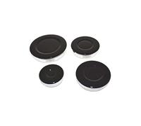 Ufixt Oven Cooker Hob Gas Burner Crown & Flame Cap Kit for Hoover and Hotpoint Small: Cap - 55mm - Medium: Cap - 75mm - Medium: Cap - 75mm Diameter x 3mm, Base - 68.5mm Diameter x 18mm (26mm inc.
