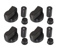 Ufixt Universal Black Tapered Control Knob Switch for Whirlpool and Zanussi Cooker Hob Oven BBQ (Pack of 4)