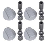 Ufixt Universal Silver Control Knobs for Ovens, Cookers and Hobs (Pack of 4)