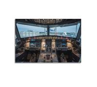 UFJWK55F99 Airliner Airbus A320 Cockpit Poster Decorative Painting Canvas Wall Posters And Art Picture Print Unframe-style 20x30inch(50x75cm)