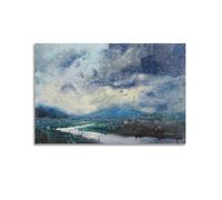 UFJWK55F99 Fog over The River in The Mountains Poster Decorative Painting Canvas Wall Posters And Art Picture Print Unframe-style 20x30inch(50x75cm)