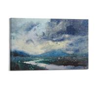 UFJWK55F99 Fog over The River in The Mountains Poster Decorative Painting Canvas Wall Posters And Art Picture Print Frame-style 08x12inch(20x30cm)