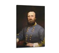 UFJWK55F99 General Stonewall Jackson Portrait Posters Canvas Cover Wall Art Print Aesthetic Poster Modern Art Painting for Living Room 16x24inch(40x60cm) Frame-style