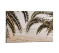 UFJWK55F99 Pastel Beach Palm Tree Poster Decorative Painting Canvas Wall Posters And Art Picture Print Frame-style 24x36inch(60x90cm)