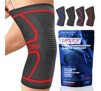 Uflex Athletics Knee Compression Sleeve Support for Running, Jogging, Sports, Joint Pain Relief, Arthritis and Injury Recovery-Single Wrap