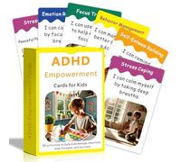 Uflognirz ADHD Tools for Kids (Ages 5-12) - 50 Emotional Regulation Tool & Coping Skills for Kids Cards | Calm Down Corner Supplies, Focus Training, and Stress Relief | Self-Esteem & Mindfulness Item