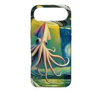 UFO Abducting Giant Squid Van Gogh Starry Night Art Design Case for iPhone Air