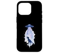 UFO Abducting T-Rex Dinosaur Space Cosmic Art Case for iPhone 16 Pro