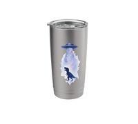 UFO Abducting T-Rex Dinosaur Space Cosmic Art Stainless Steel Insulated Tumbler
