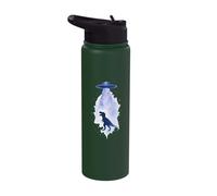 UFO Abducting T-Rex Dinosaur Space Cosmic Art Stainless Steel Insulated Water Bottle