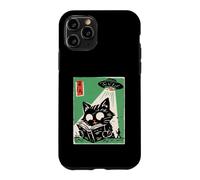 UFO Abduction Cat Reading Book Cosmic Anime Case for iPhone 11 Pro