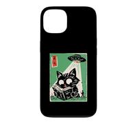 UFO Abduction Cat Reading Book Cosmic Anime Case for iPhone 13