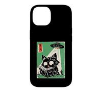 UFO Abduction Cat Reading Book Cosmic Anime Case for iPhone 14