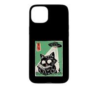 UFO Abduction Cat Reading Book Cosmic Anime Case for iPhone 15 Plus