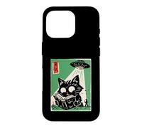 UFO Abduction Cat Reading Book Cosmic Anime Case for iPhone 16 Pro