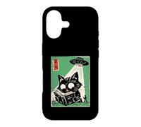 UFO Abduction Cat Reading Book Cosmic Anime Case for iPhone 17