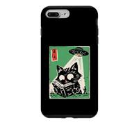 UFO Abduction Cat Reading Book Cosmic Anime Case for iPhone 7 Plus/8 Plus
