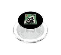 UFO Abduction Cat Reading Book Cosmic Anime PopSockets PopGrip for MagSafe
