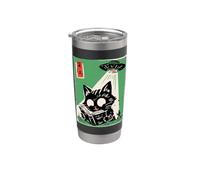 UFO Abduction Cat Reading Book Cosmic Anime Stainless Steel Insulated Tumbler