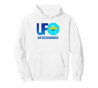 UFO Aficionado Retro Flying Saucer Design Pullover Hoodie