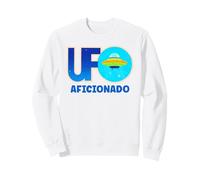 UFO Aficionado Retro Flying Saucer Design Sweatshirt