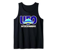 UFO Aficionado Retro Flying Saucer Design Tank Top