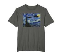 UFO Alien Abduction Starry Night Van Gogh Painting T-Shirt