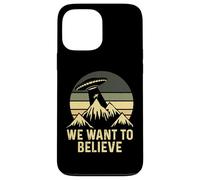 UFO Alien Abduction We Want To Believe Retro Style Funny Case for iPhone 13 Pro Max