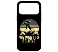UFO Alien Abduction We Want To Believe Retro Style Funny Case for iPhone 17 Pro Max
