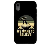 UFO Alien Abduction We Want To Believe Retro Style Funny Case for iPhone XR