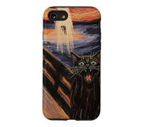 UFO Alien Fun Screaming Cat Art Parody Case for iPhone SE (2020) / 7/8