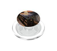 UFO Alien Fun Screaming Cat Art Parody PopSockets PopGrip for MagSafe