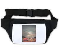 UFO Alien Invasion Retro Style Vintage Poster Waist Bag Fanny Pack White